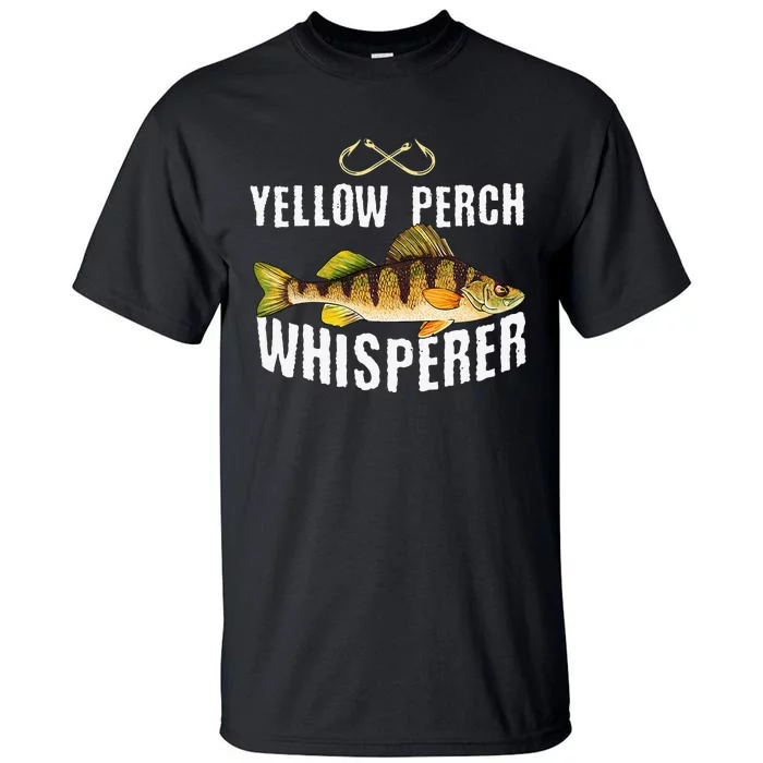 Funny Yellow Perch Fishing Freshwater Fisherman Graphic Tall T-Shirt