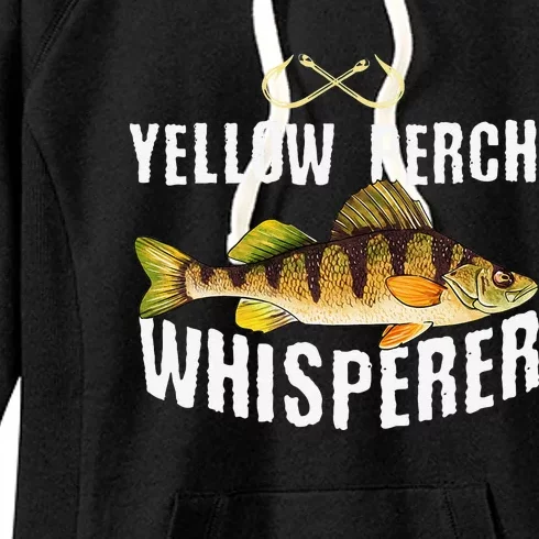 Funny Yellow Perch Fishing Freshwater Fisherman Graphic Women's Fleece Hoodie