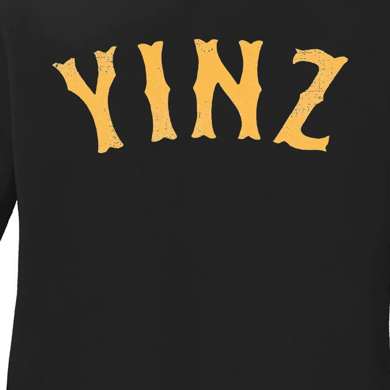 Funny Yinz Pittsburgh Pennsylvania Yinzer Souvenir Ladies Long Sleeve Shirt