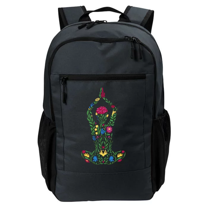 Floral Yoga Pose Daily Commute Backpack