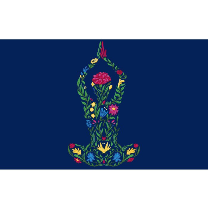 Floral Yoga Pose Bumper Sticker