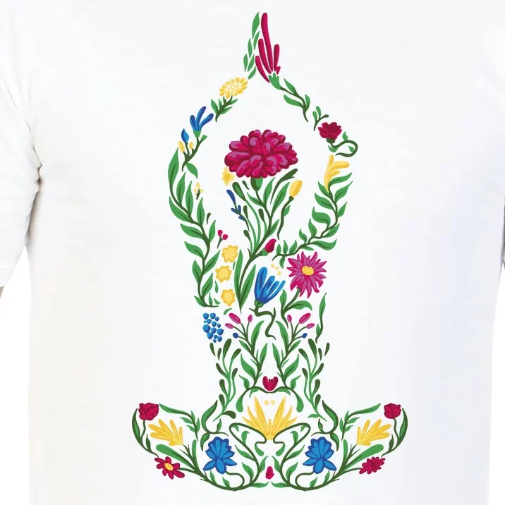 Floral Yoga Pose Comfort Colors T-Shirt