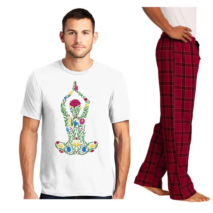 Floral Yoga Pose Pajama Set