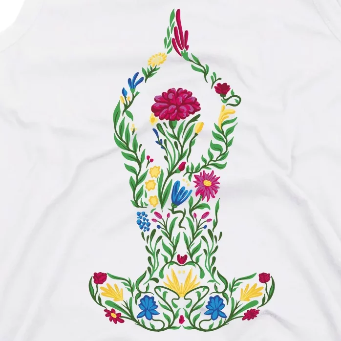 Floral Yoga Pose Tank Top