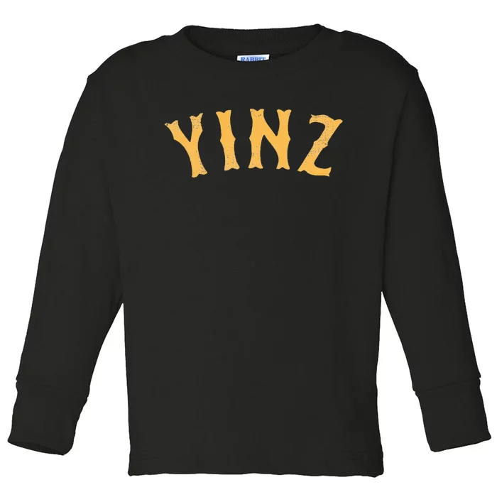 Funny Yinz Pittsburgh Pennsylvania Yinzer Souvenir Toddler Long Sleeve Shirt