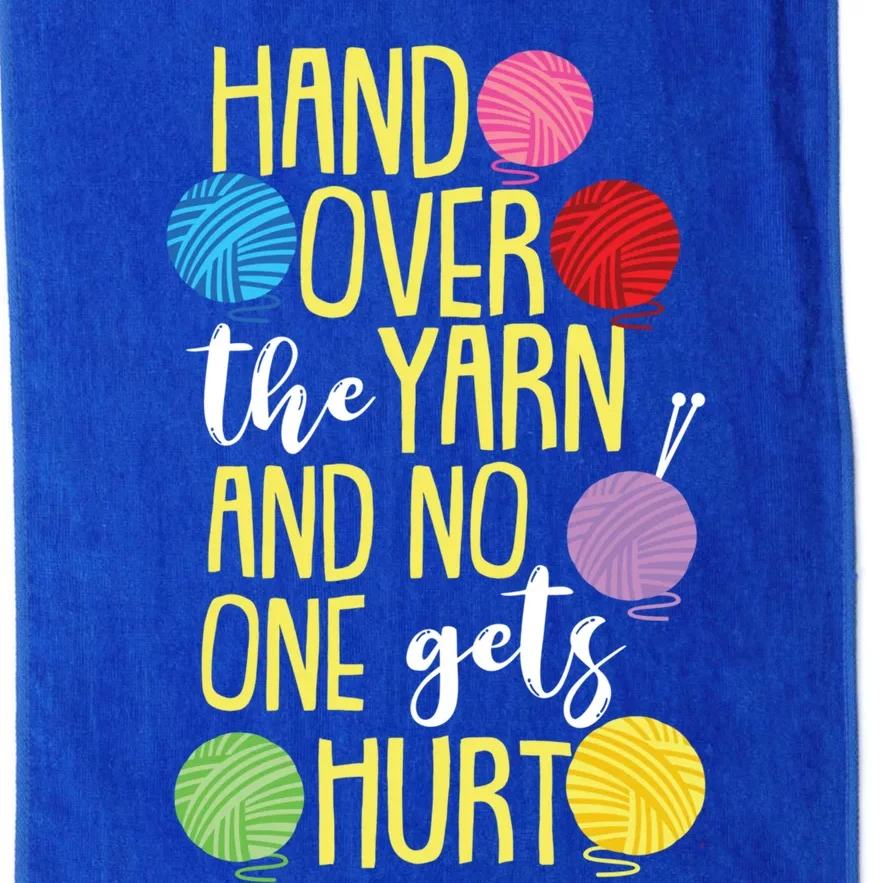 Funny Yarn Pun For Crocheting Lovers Gift Platinum Collection Golf Towel