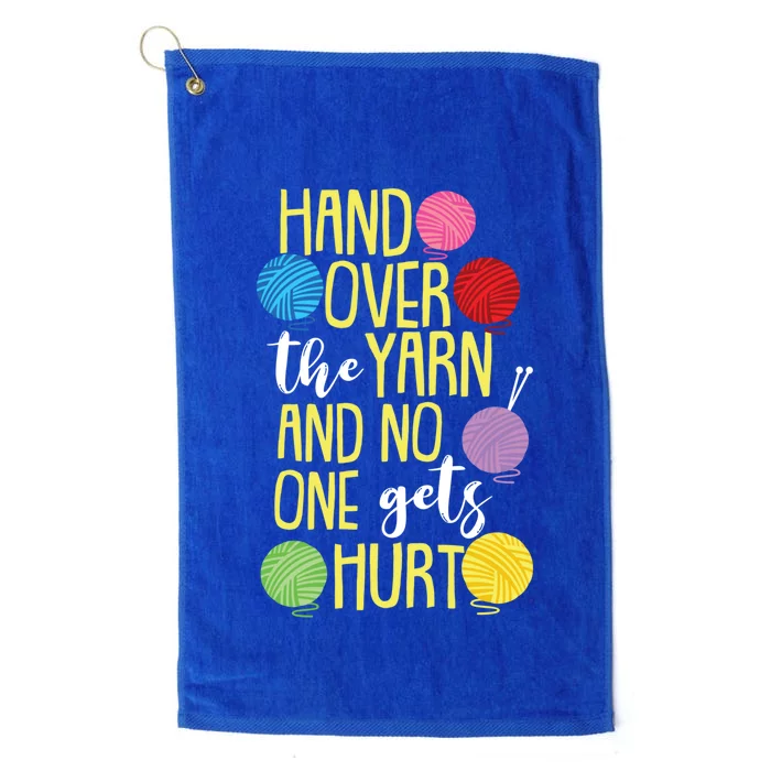 Funny Yarn Pun For Crocheting Lovers Gift Platinum Collection Golf Towel