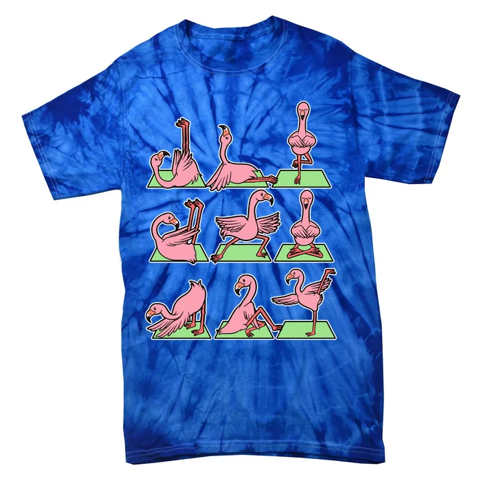 Flamingo Yoga Poses Meditation Namaste Spiritual Zen Gift Tie-Dye T-Shirt