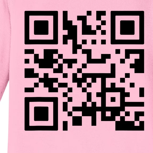 Fuck You Qr Code Baby Long Sleeve Bodysuit