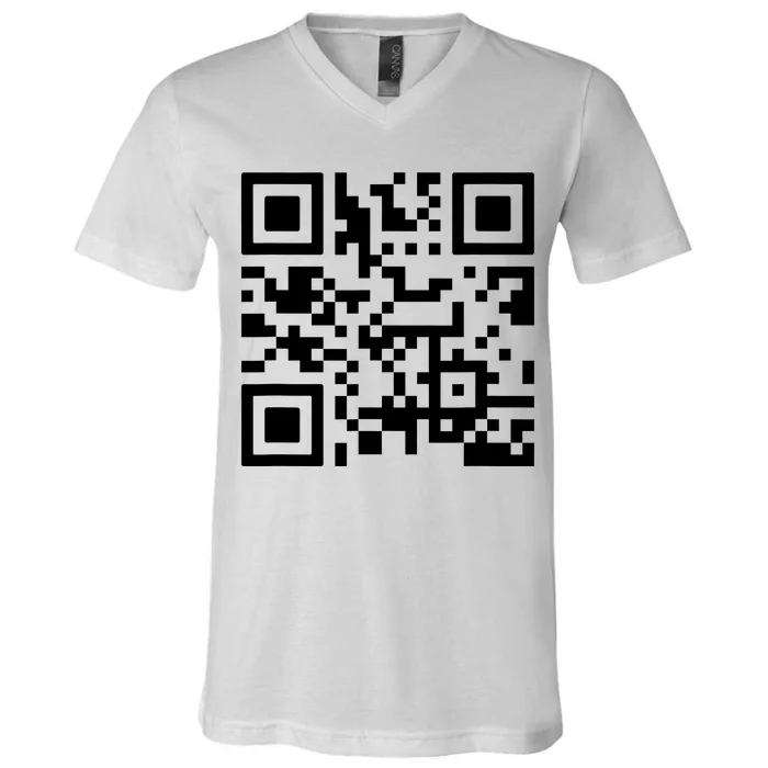 Fuck You Qr Code V-Neck T-Shirt