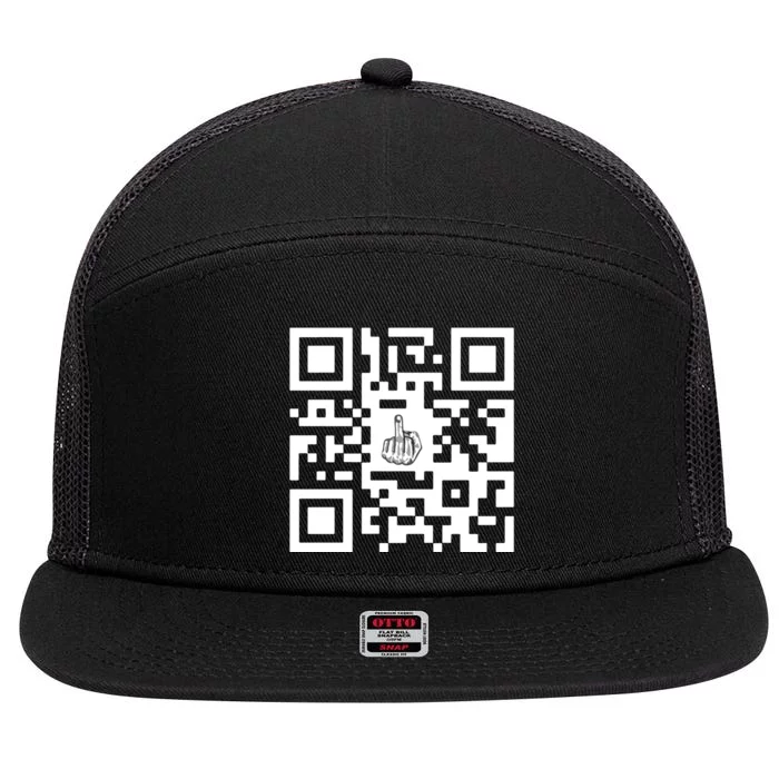 Fuck You Qr Code 7 Panel Mesh Trucker Snapback Hat