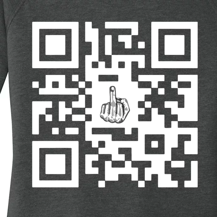 Fuck You Qr Code Women's Perfect Tri Tunic Long Sleeve Shirt