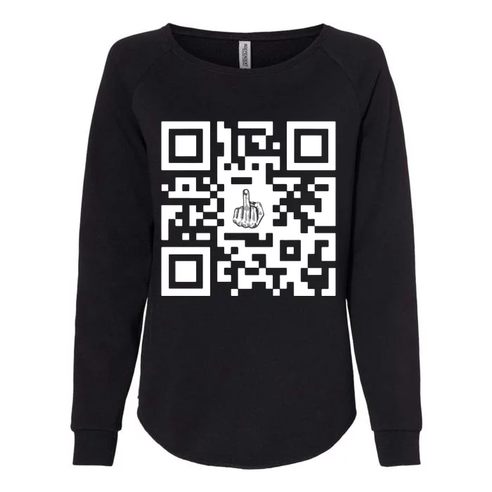 Fuck You Qr Code Womens California Wash Sweatshirt