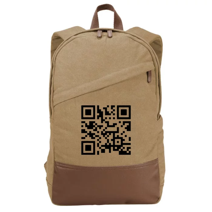 Fuck You Qr Code Cotton Canvas Backpack