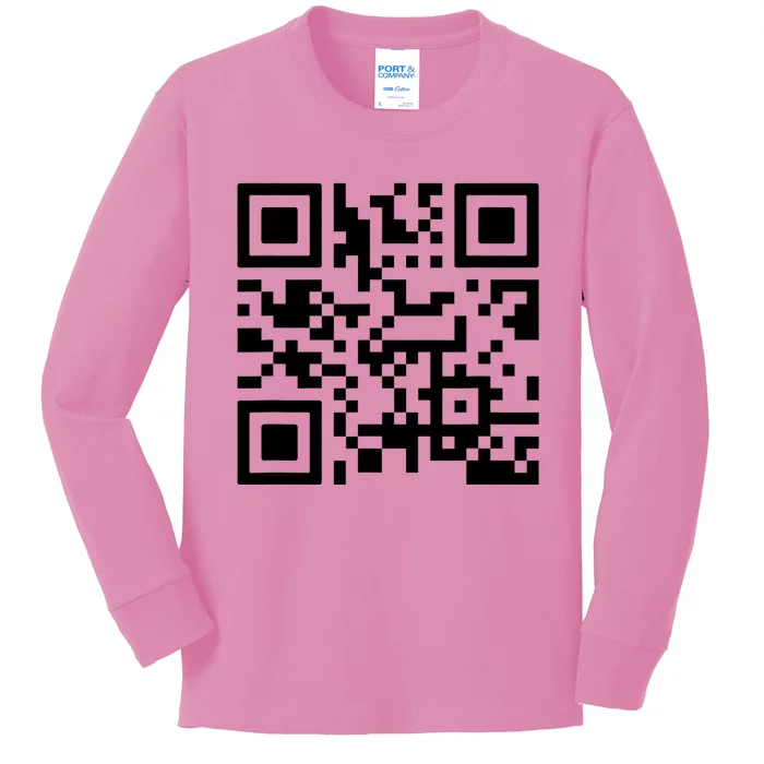 Fuck You Qr Code Kids Long Sleeve Shirt