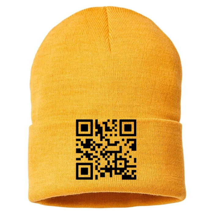 Fuck You Qr Code Sustainable Knit Beanie