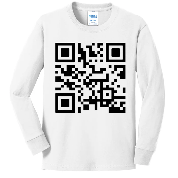 Fuck You Qr Code Kids Long Sleeve Shirt