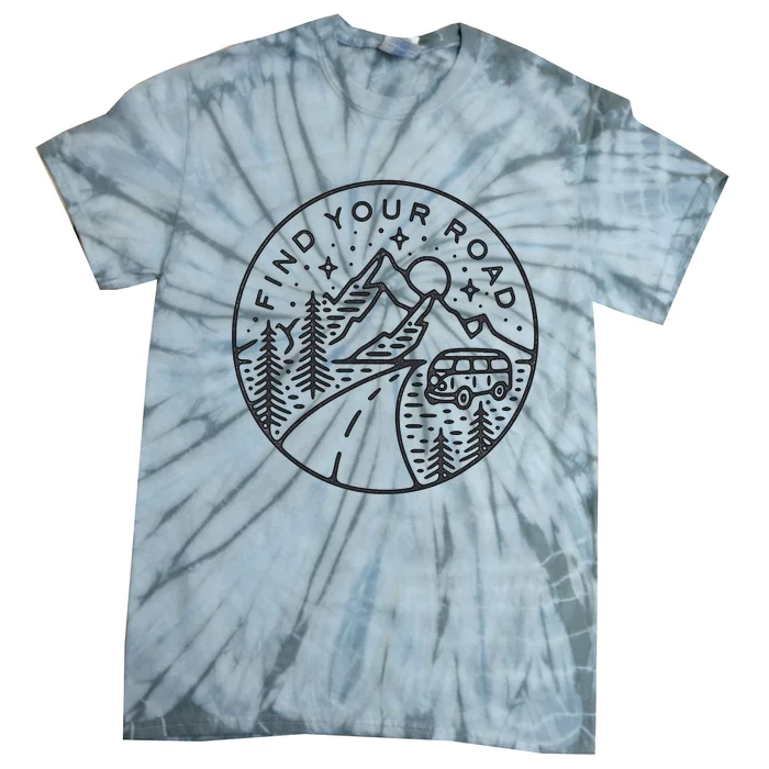 Find Your Road To Mountains For Camping Tie-Dye T-Shirt