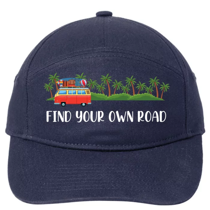 Find Your Road Roadtrip Casualwear Funky Rv Gift Idea Funny Gift 7-Panel Snapback Hat