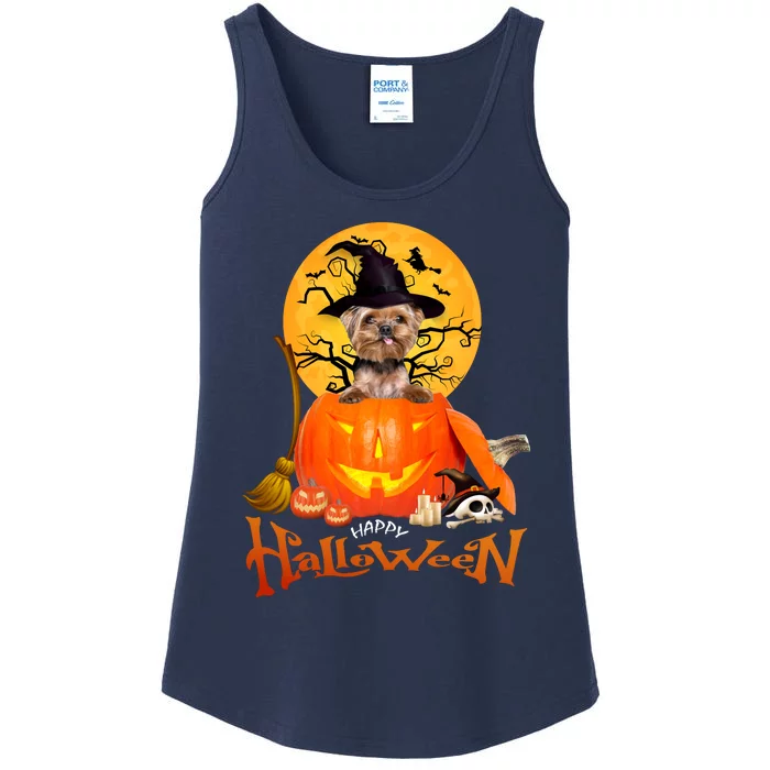 Funny YorKie Spooky Halloween Ladies Essential Tank