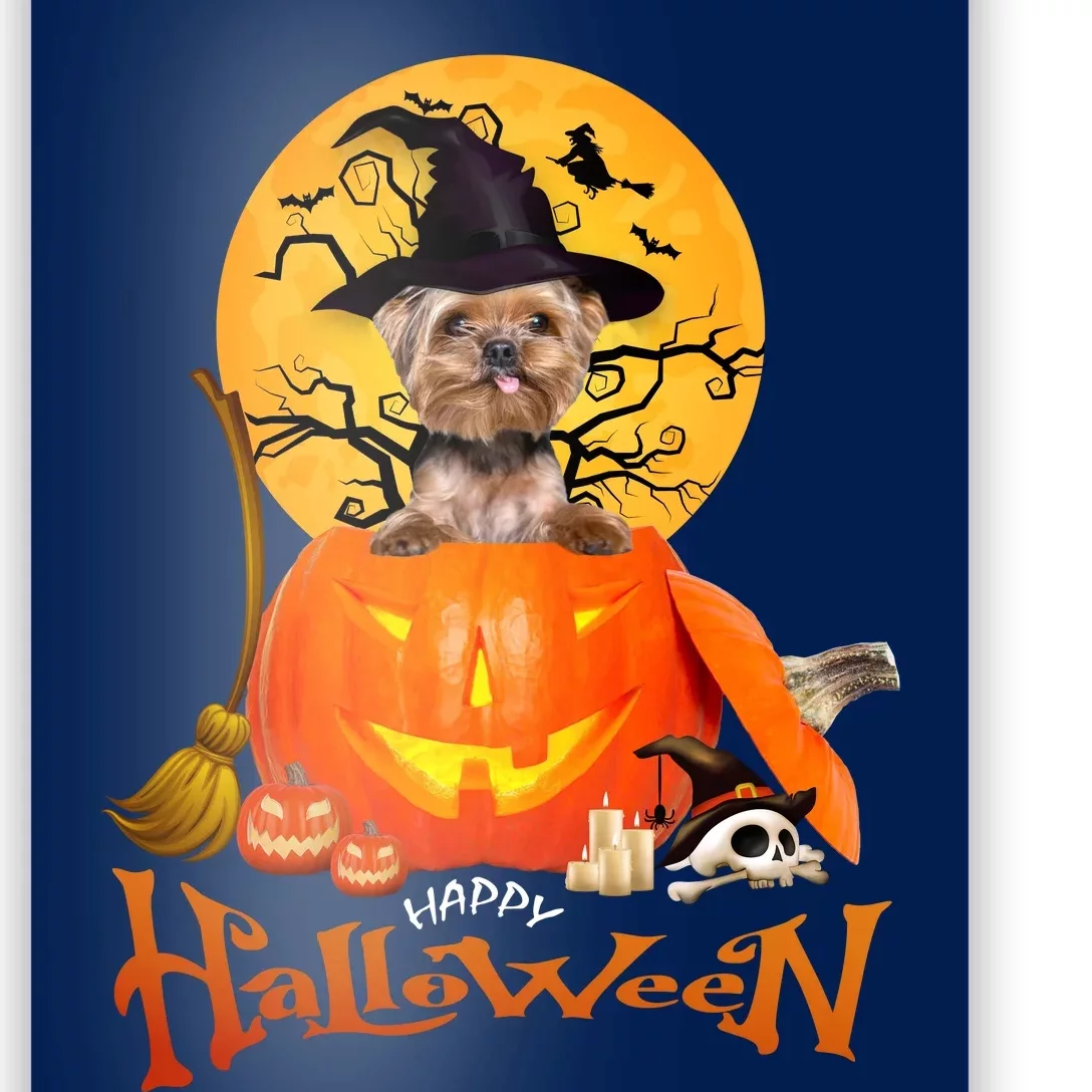 Funny YorKie Spooky Halloween Poster