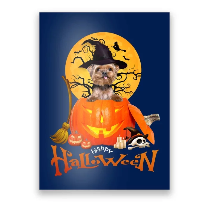 Funny YorKie Spooky Halloween Poster