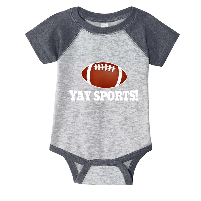 Funny Yay Sports Football Infant Baby Jersey Bodysuit