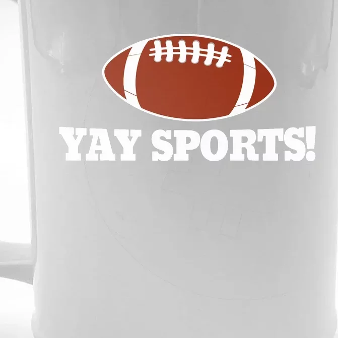 Funny Yay Sports Football Front & Back Beer Stein