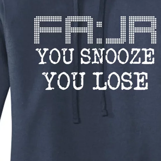 Fajr You Snooze You Lose Funny Islamic Muslim Prayer Gift Women's Pullover Hoodie