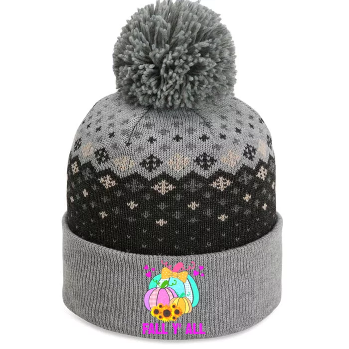 Fall Y'all Season Cute Gift For Her The Baniff Cuffed Pom Beanie