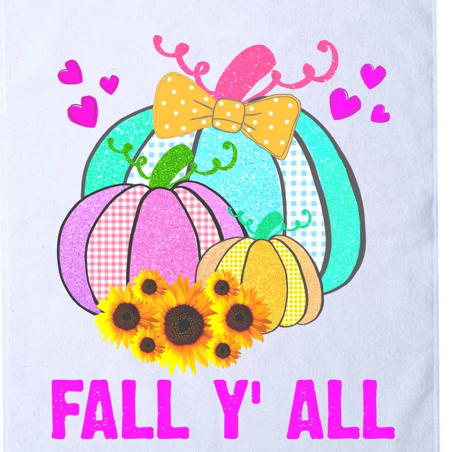 Fall Y'all Season Cute Gift For Her Platinum Collection Golf Towel