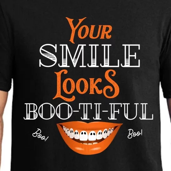 Funny Your Smile Looks BooTiFul Dental Hygienist Halloween Gift Pajama Set