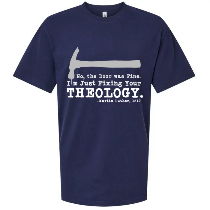 Fixing Your Theology Lutheran Calvinist Luther Christianity Funny Gift Sueded Cloud Jersey T-Shirt