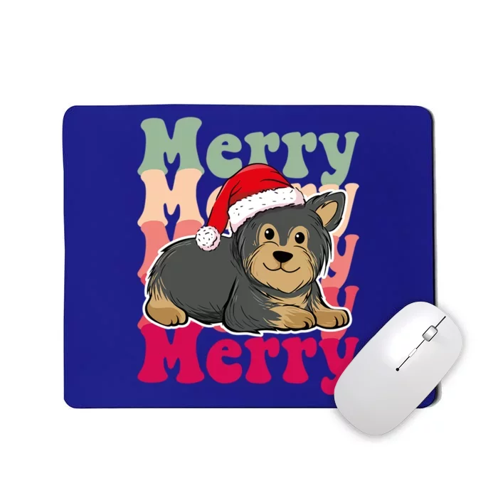 Funny Yorkshire Terrier Dog Christmas Matching Family Cool Gift Mousepad