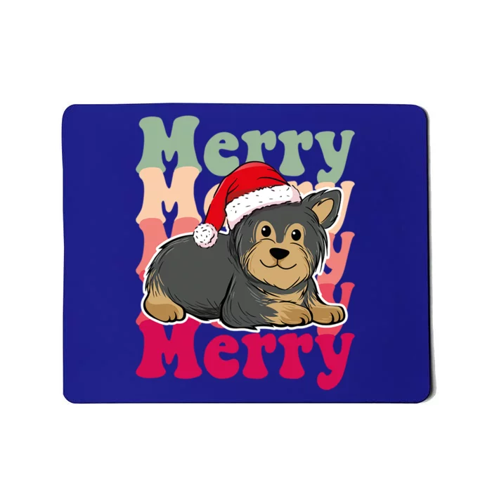 Funny Yorkshire Terrier Dog Christmas Matching Family Cool Gift Mousepad