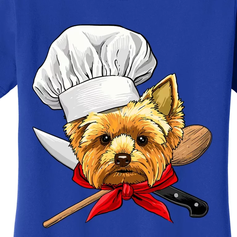 Funny Yorkshire Terrier Chef Dog Cooking And Baking Women's T-Shirt