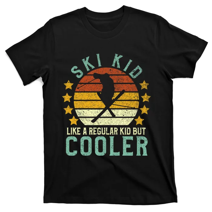 Funny Young Vintage Skier & Skiing Lover Cooler T-Shirt