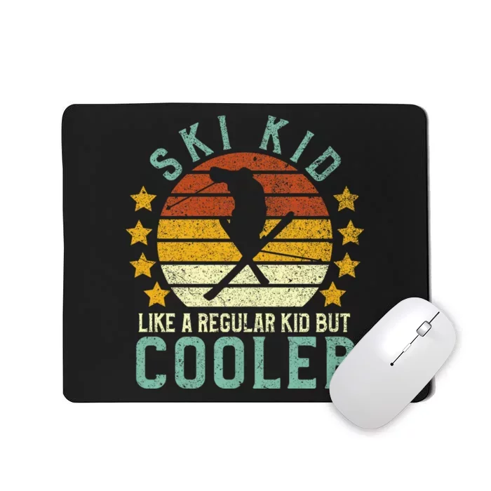 Funny Young Vintage Skier & Skiing Lover Cooler Mousepad