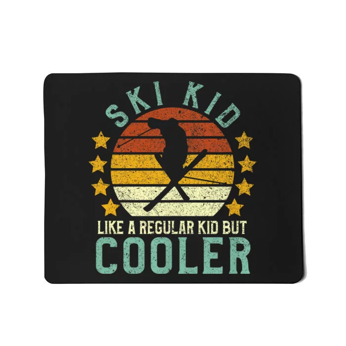 Funny Young Vintage Skier & Skiing Lover Cooler Mousepad