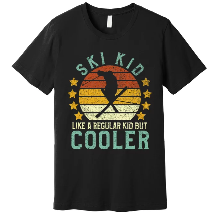 Funny Young Vintage Skier & Skiing Lover Cooler Premium T-Shirt