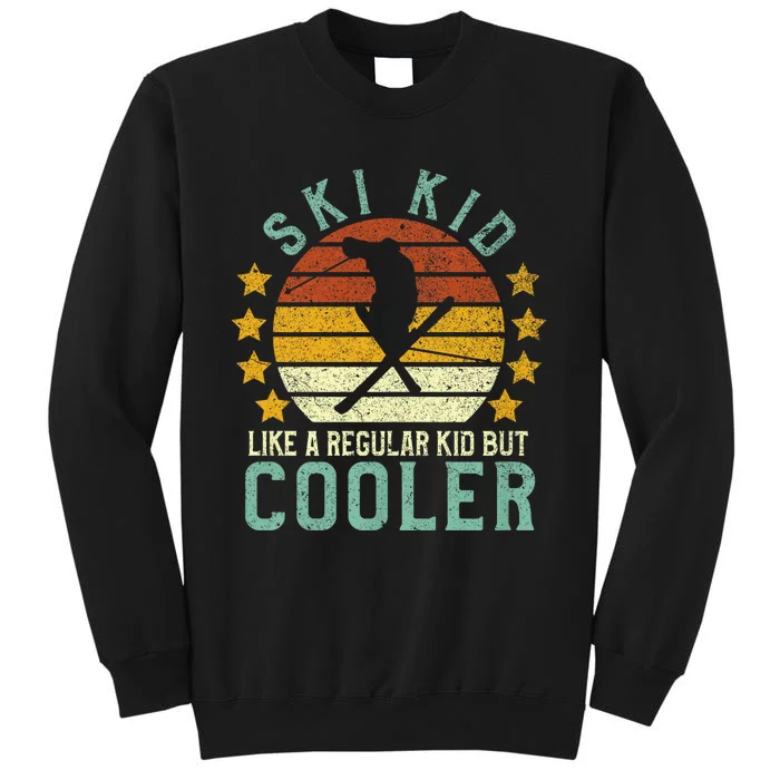 Funny Young Vintage Skier & Skiing Lover Cooler Tall Sweatshirt