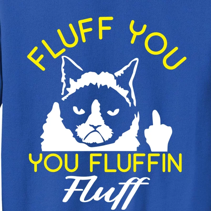 Fluff You You Fluffin Fluff Cagift Funny Cat Lover Gift Sweatshirt