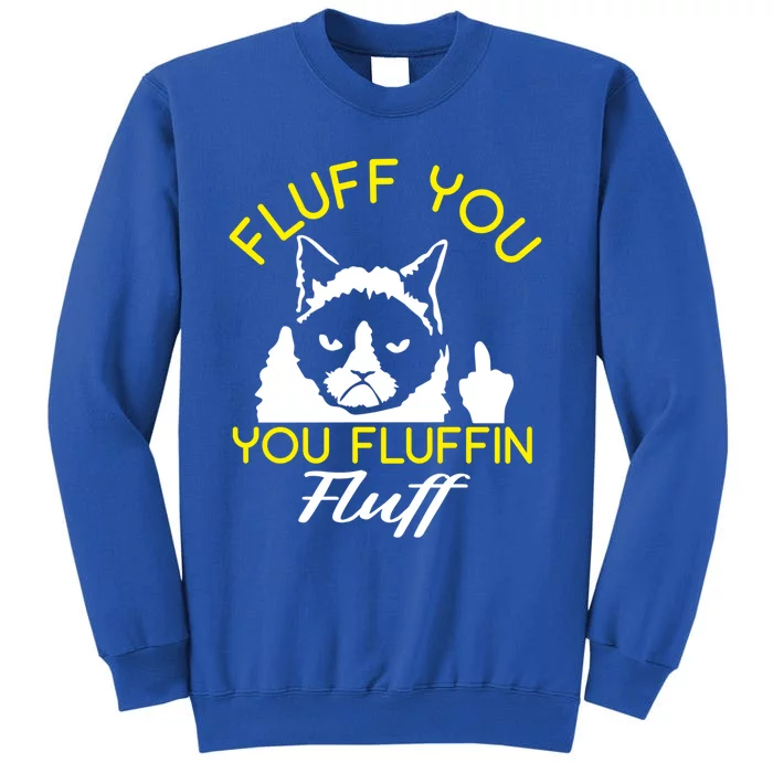 Fluff You You Fluffin Fluff Cagift Funny Cat Lover Gift Sweatshirt