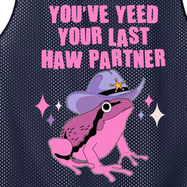 Funny Youve Yeed Your Last Haw Partner Cowboy Fog Mesh Reversible Basketball Jersey Tank