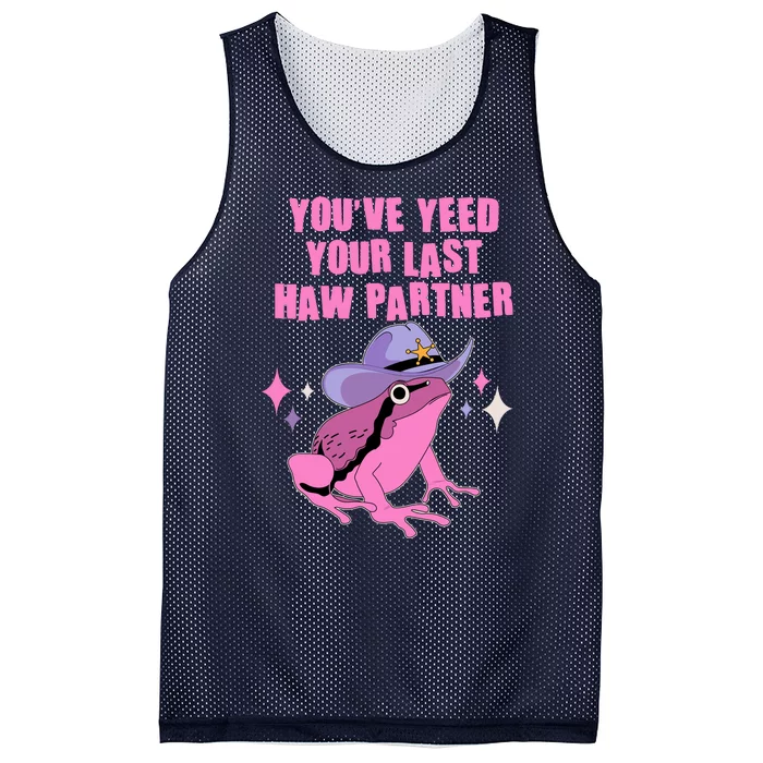 Funny Youve Yeed Your Last Haw Partner Cowboy Fog Mesh Reversible Basketball Jersey Tank