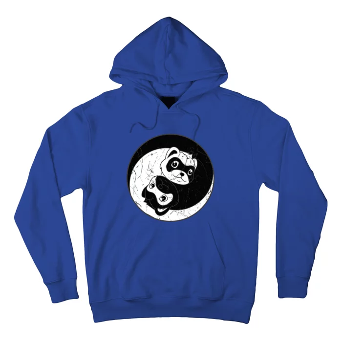 Ferret Ying Yang Domesticated Polecat Animal Lover Cute Gift Hoodie