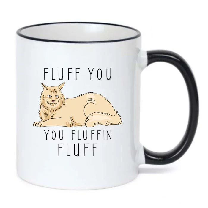 Fluff You You Fluffin Fluff Funny Cat Gift Black Color Changing Mug