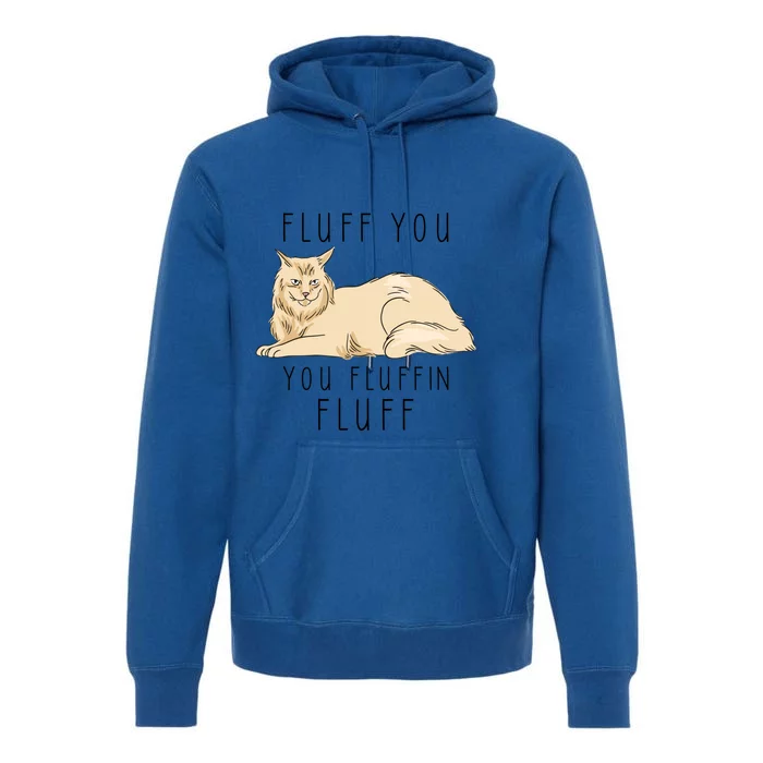 Fluff You You Fluffin Fluff Funny Cat Gift Premium Hoodie