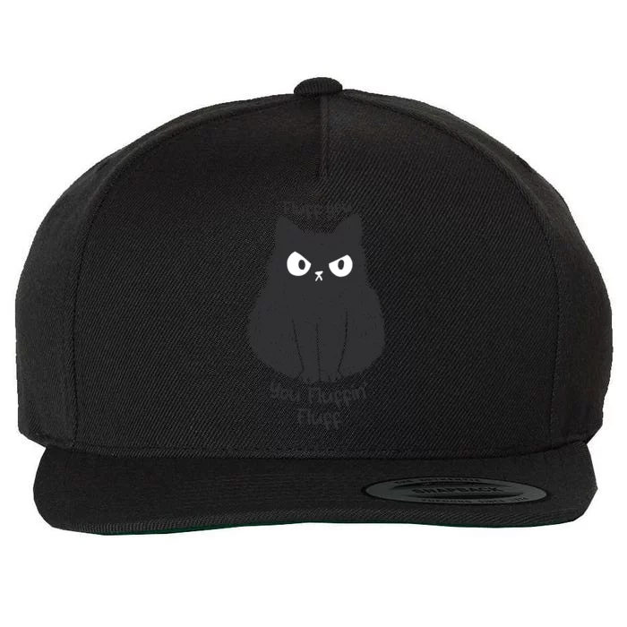 Fluff You You Fluffin Fluff Funny Cat Gift Wool Snapback Cap