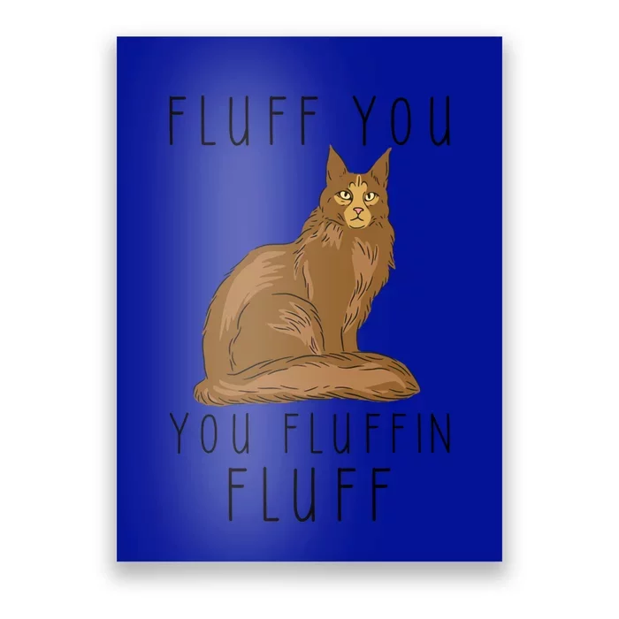 Fluff You You Fluffin Fluff Funny Cat Gift Poster